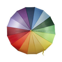 Rainbow Umbrella with Sixteen Different Coloured